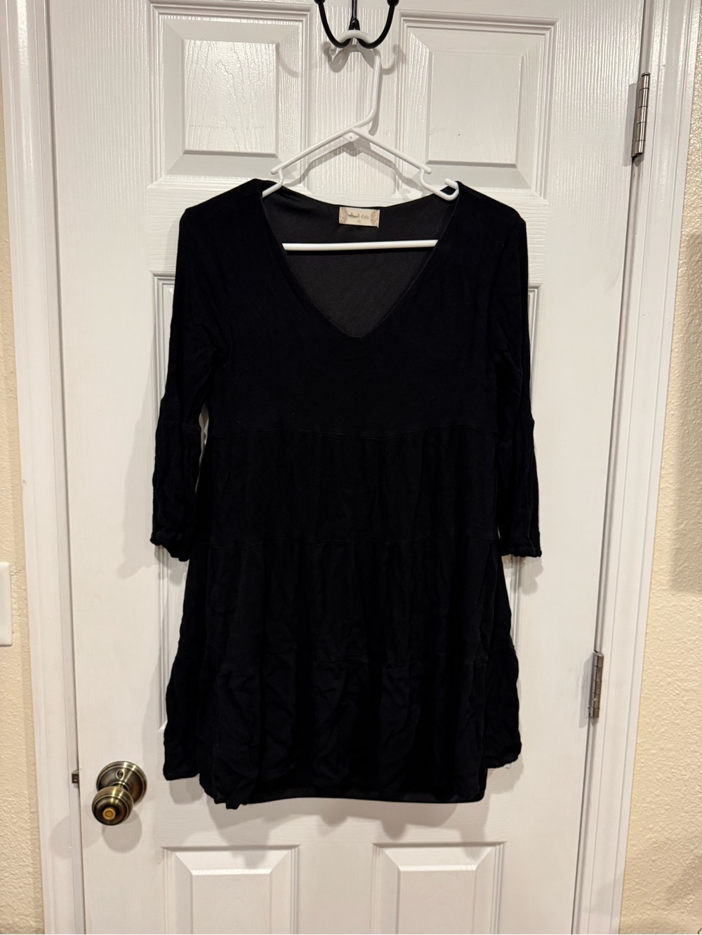 Altar'd State Black V-Neck Tiered Tunic